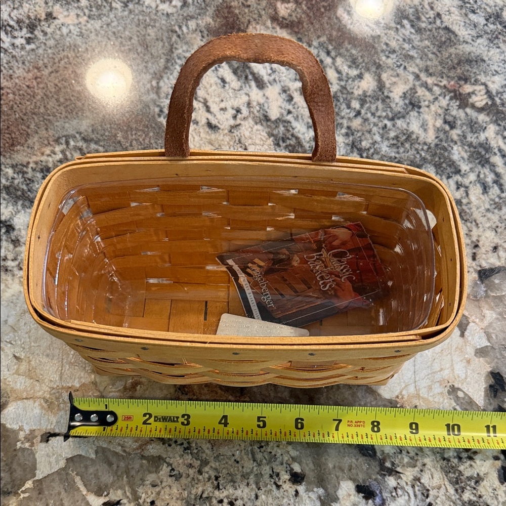 Longaberger handwoven wooden hanging basket - Picture 2 of 5